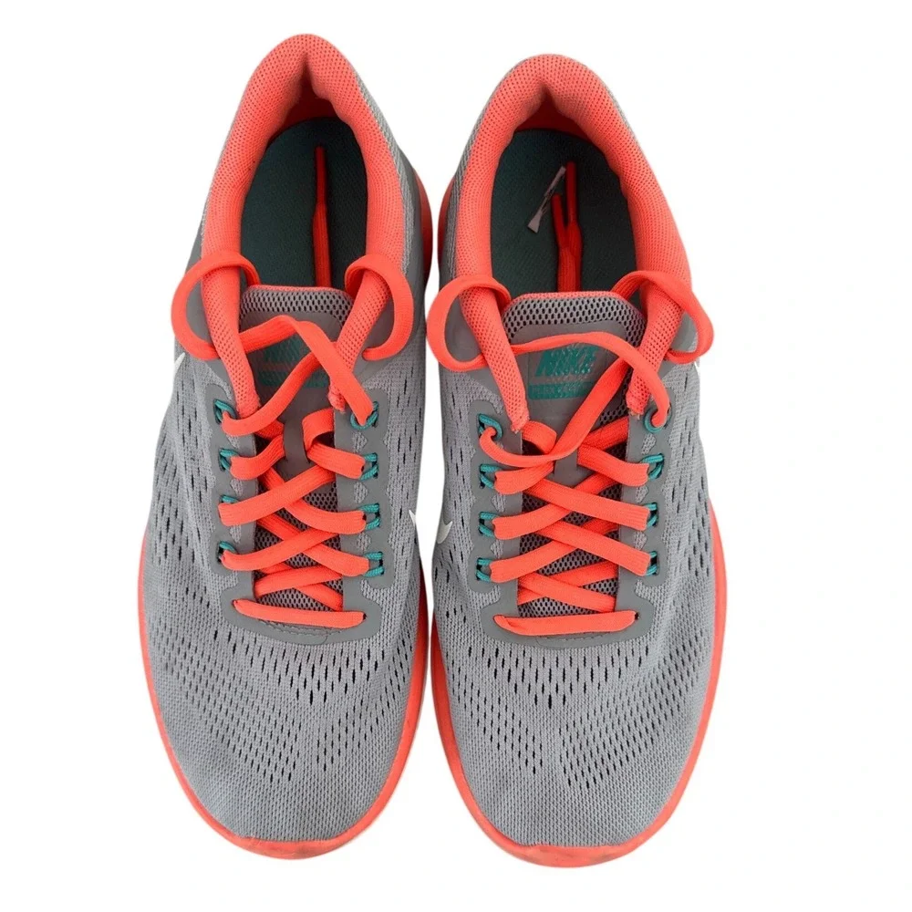 Nike Flex Experience RN 5 Wolf Grey Hyper Orange Running Shoes 830751-003 Mens 7